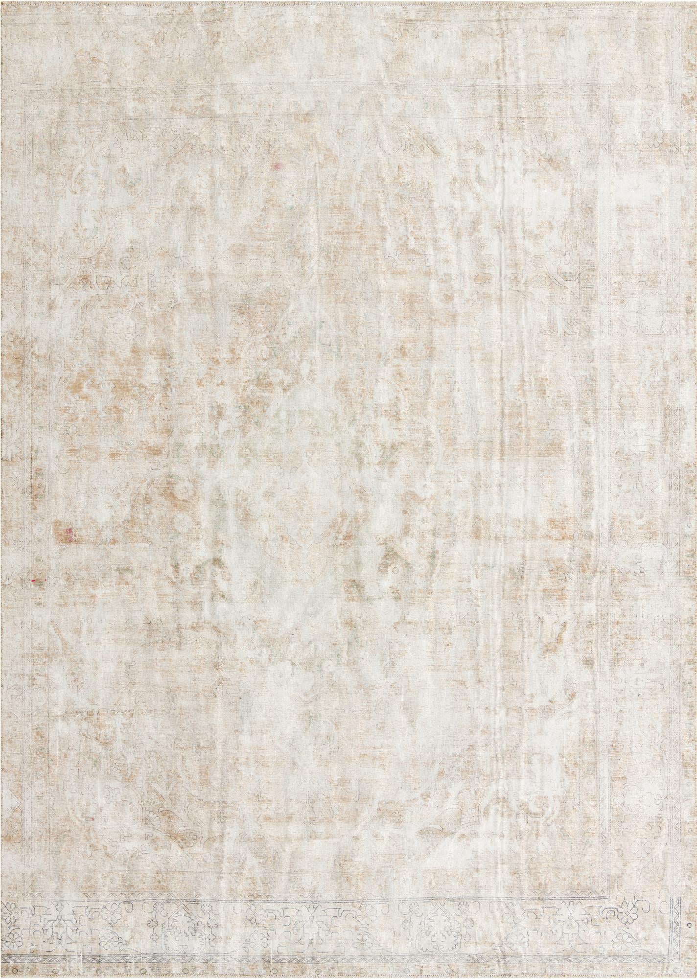 9' 1 x 12' 10 Hand Knotted Ultra Vintage Persian Wool Rug
