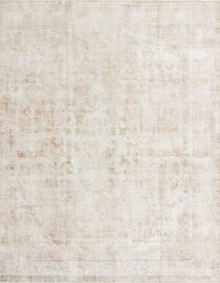 Detail image of 9' 1 x 12' 10 Hand Knotted Ultra Vintage Persian Wool Rug