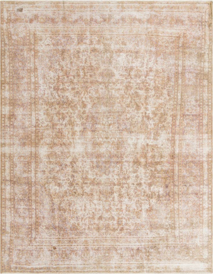 Detail image of 9' 7 x 12' 8 Hand Knotted Ultra Vintage Persian Wool Rug