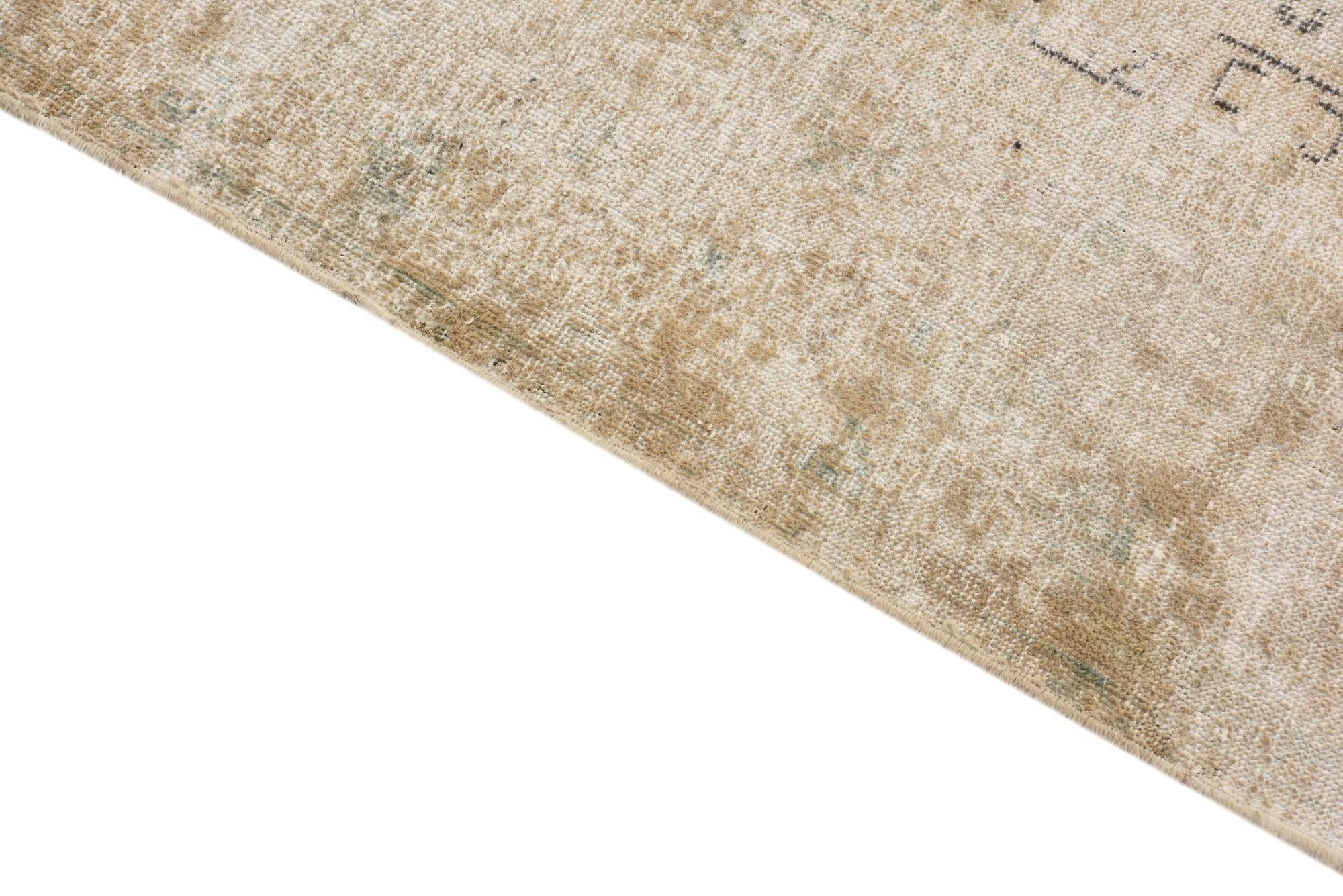8' 10 x 12' 5 Hand Knotted Ultra Vintage Persian Wool Rug