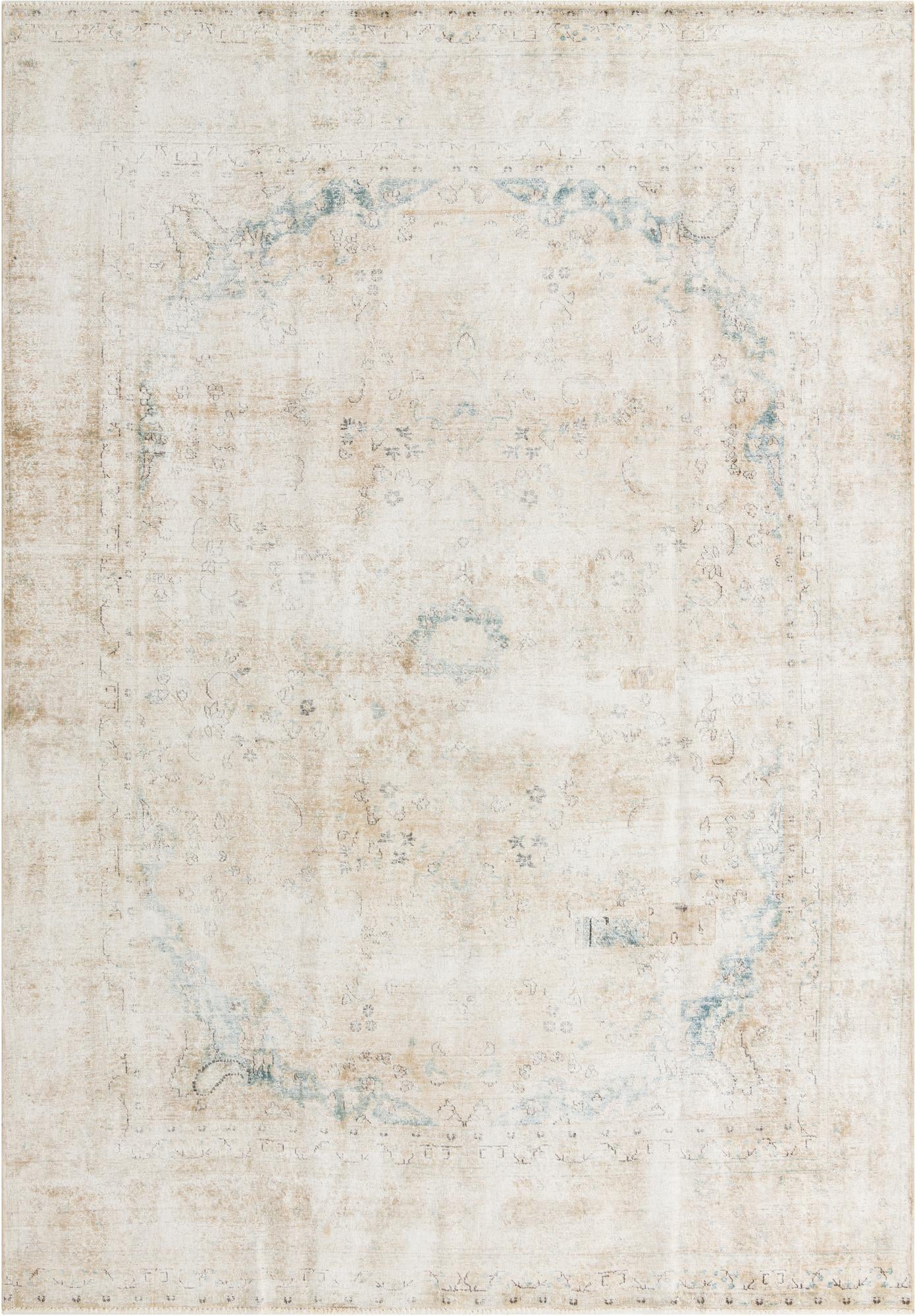 8' 10 x 12' 5 Hand Knotted Ultra Vintage Persian Wool Rug