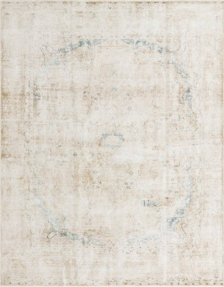 Detail image of 8' 10 x 12' 5 Hand Knotted Ultra Vintage Persian Wool Rug