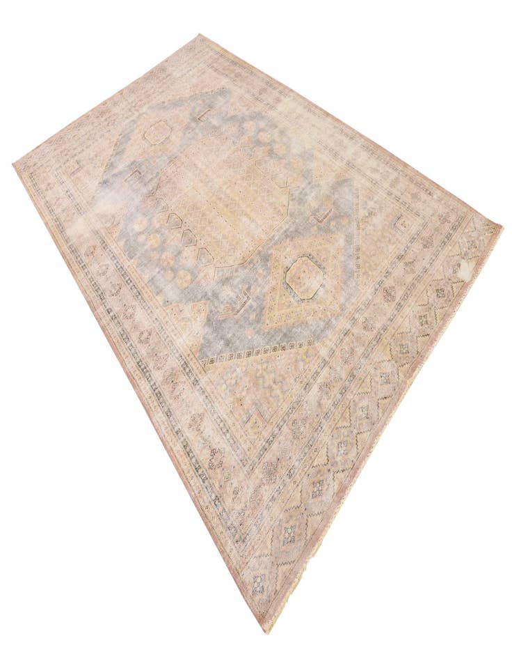 Detail image of 6' 4 x 9' 10  Hand Knotted Ultra Vintage Persian Wool Rug