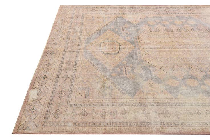 Detail image of 6' 4 x 9' 10 Hand Knotted Ultra Vintage Persian Wool Rug