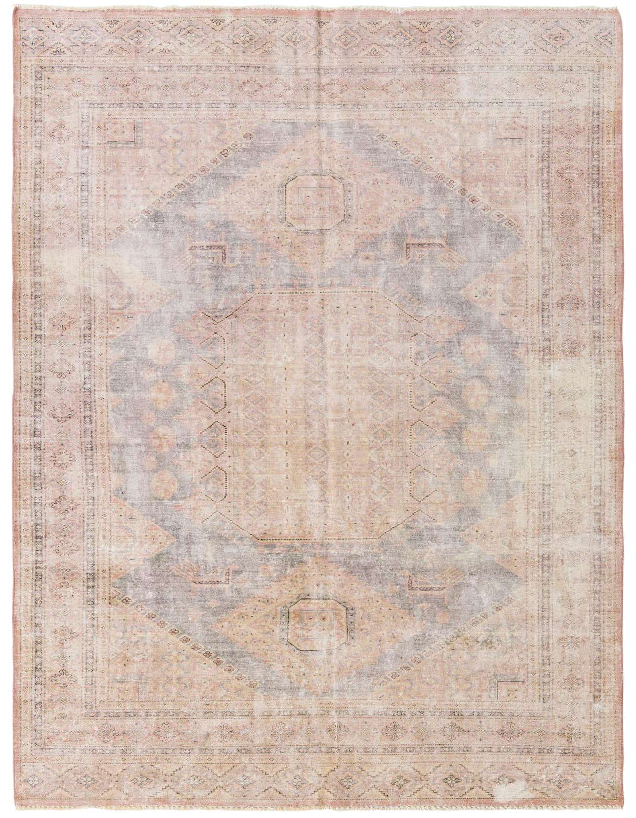 Primary image 6' 4 x 9' 10  Hand Knotted Ultra Vintage Persian Wool Rug