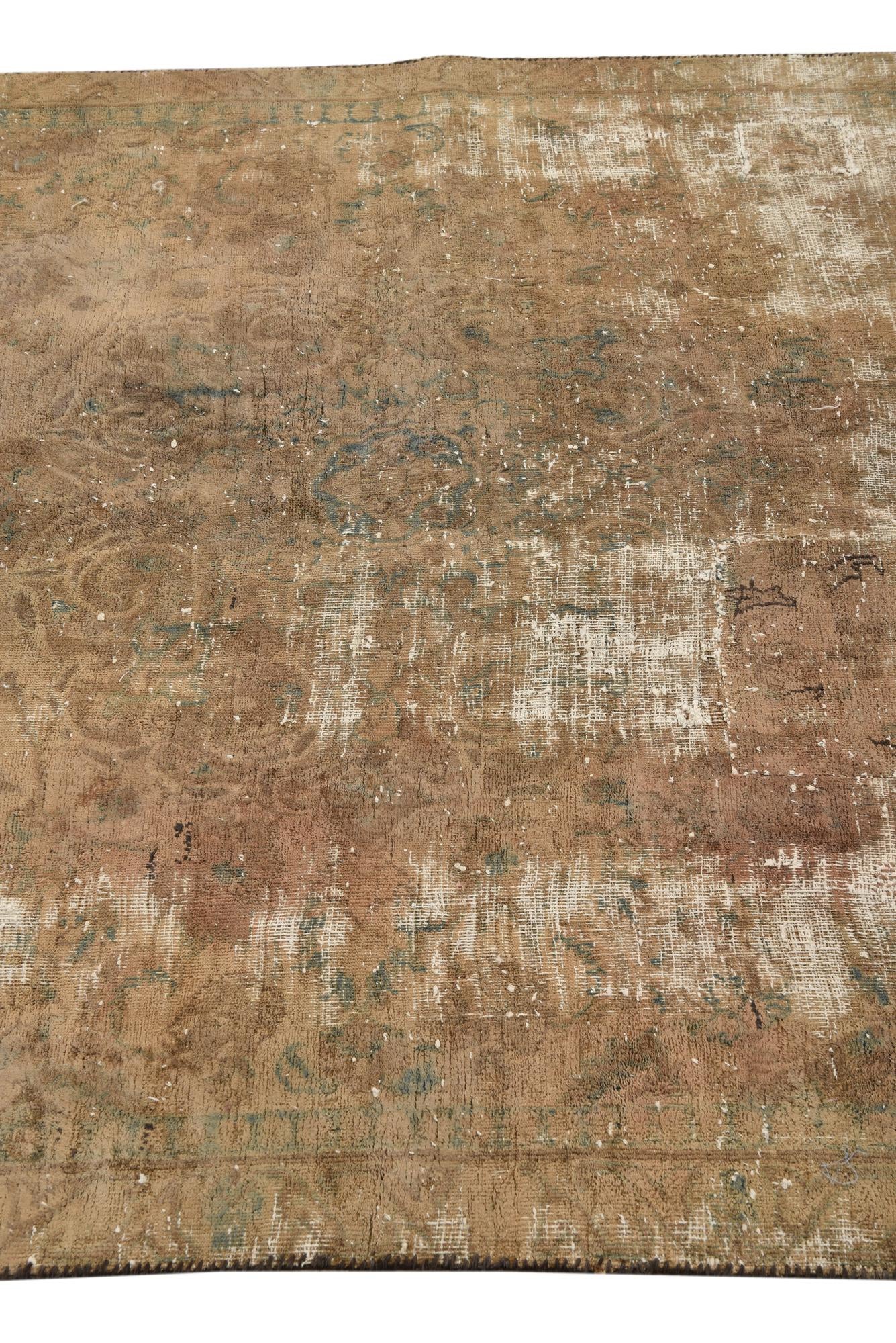 4' 5 x 7' 7 Hand Knotted Ultra Vintage Persian Wool Rug