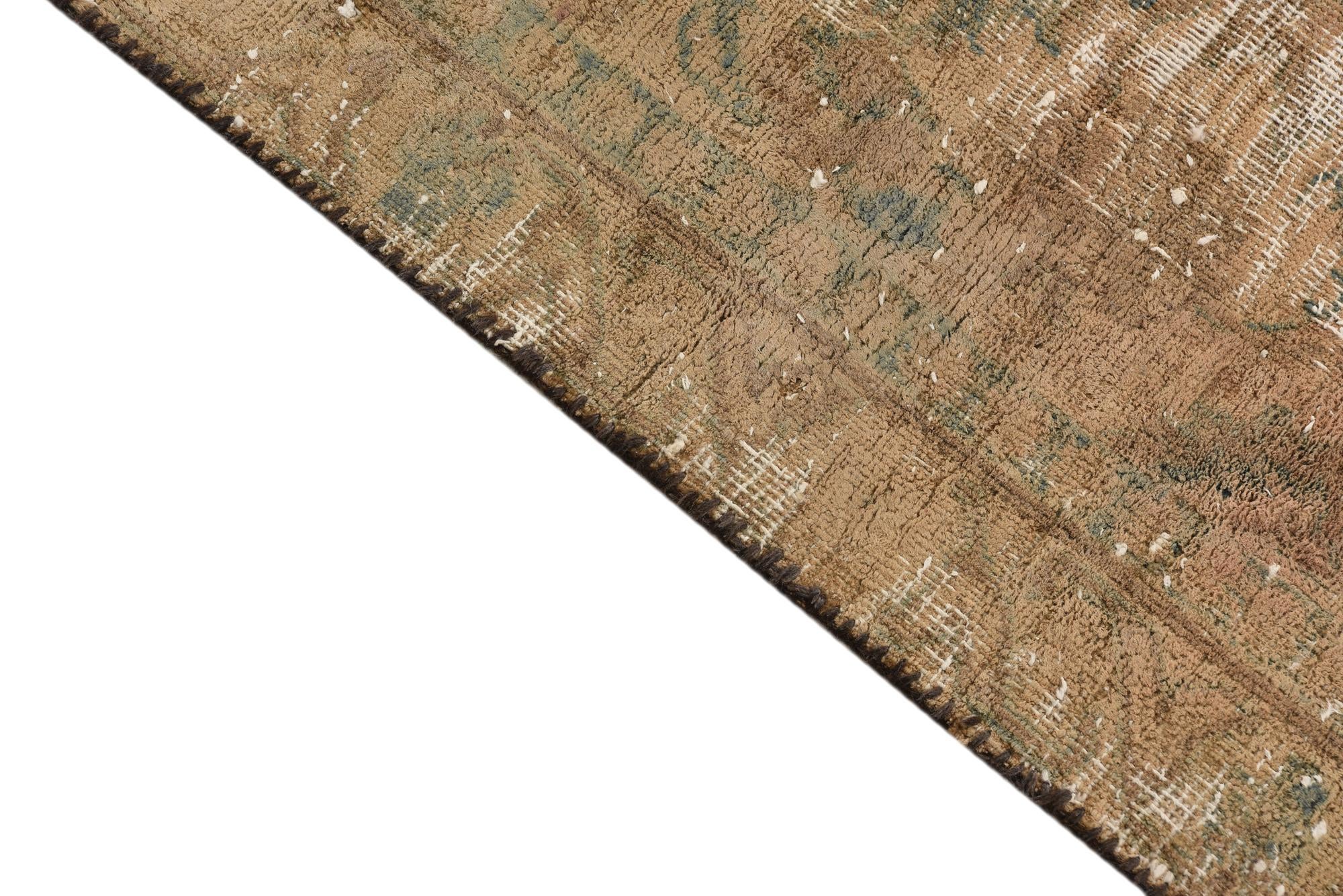 4' 5 x 7' 7 Hand Knotted Ultra Vintage Persian Wool Rug