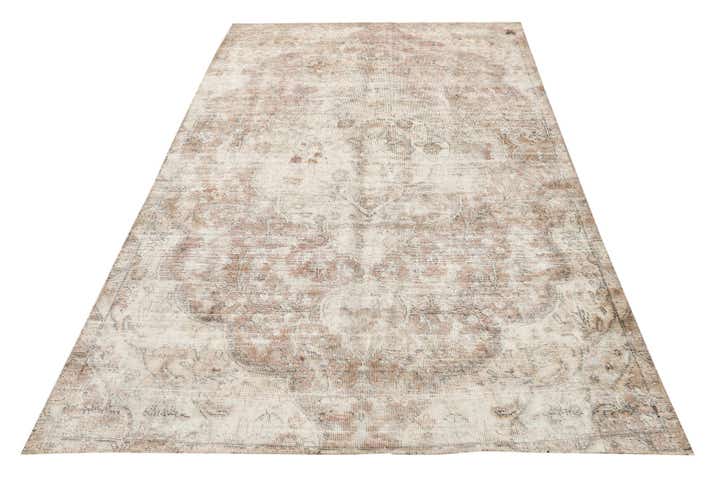 4' 10 x 8' Hand Knotted Ultra Vintage Persian Wool Rug