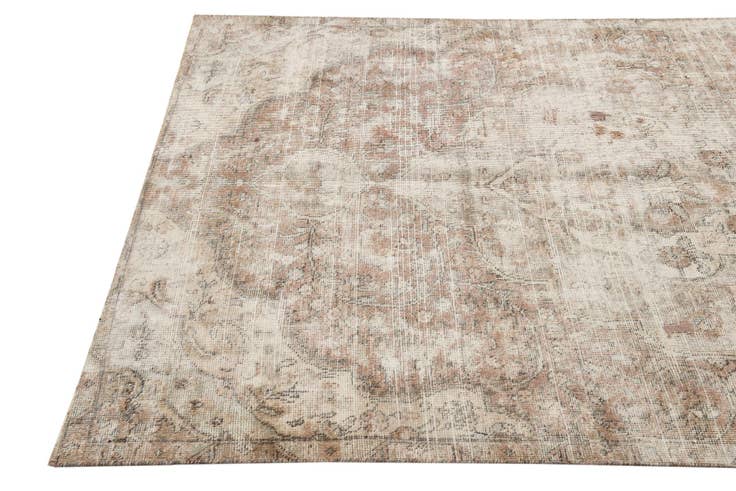 Detail image of 4' 10 x 8' Hand Knotted Ultra Vintage Persian Wool Rug