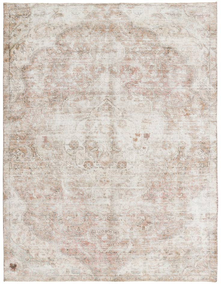Detail image of 4' 10 x 8' Hand Knotted Ultra Vintage Persian Wool Rug