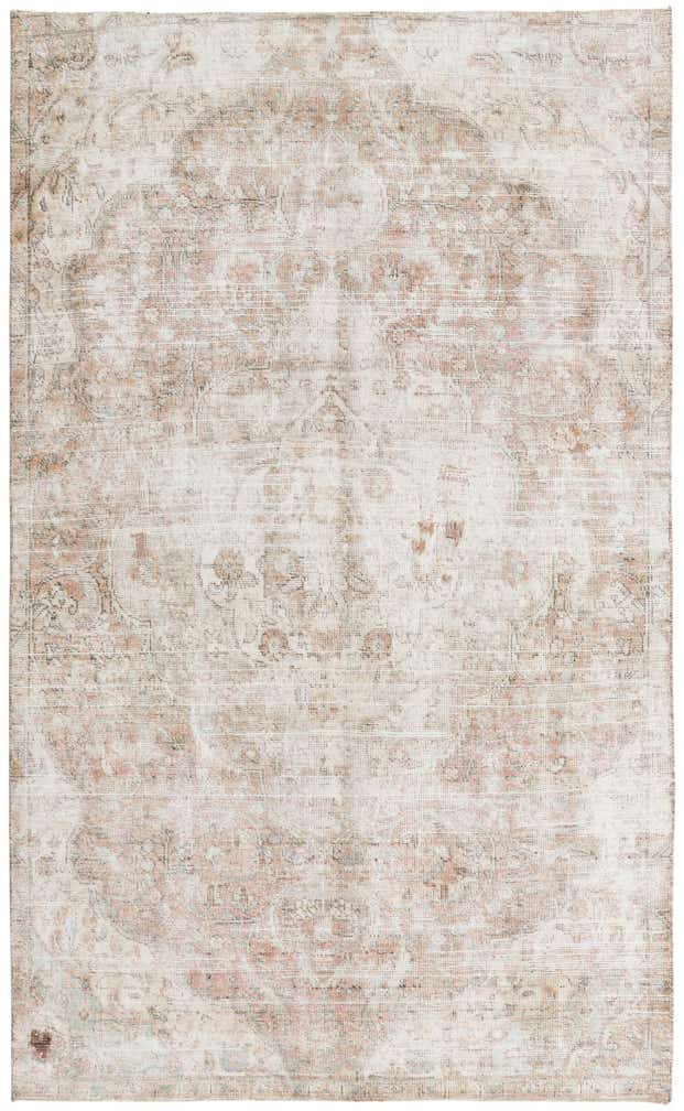 4' 10 x 8' Hand Knotted Ultra Vintage Persian Wool Rug