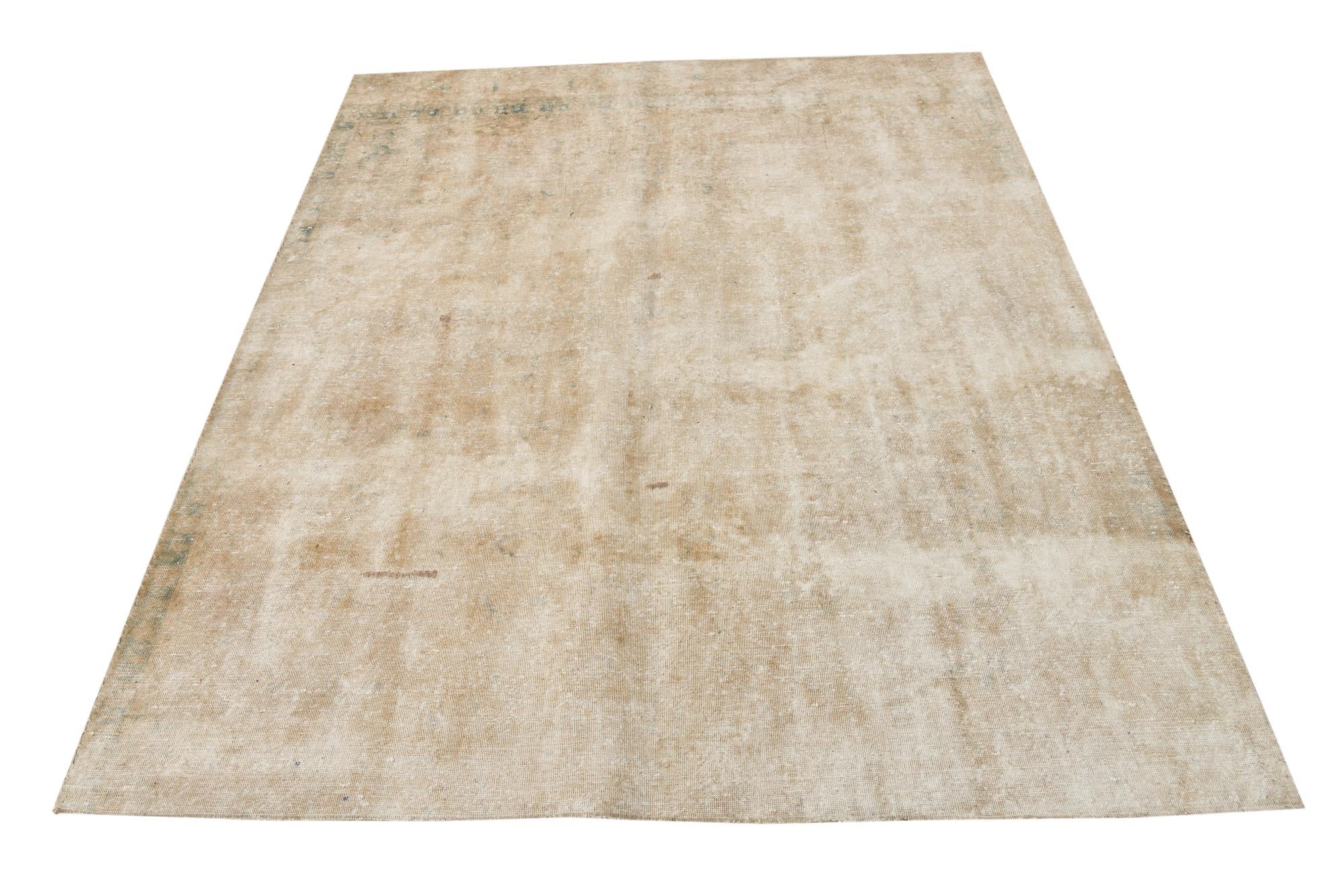 5' 5 x 6' 7 Hand Knotted Ultra Vintage Persian Wool Rug