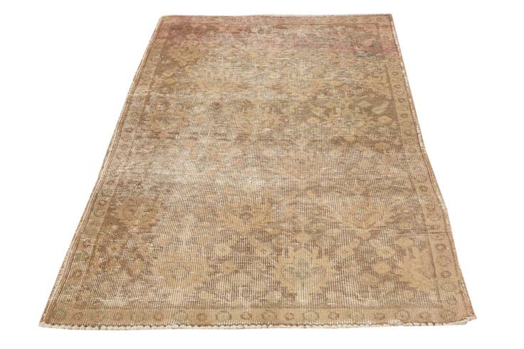 Detail image of 3' 1 x 4' 10 Hand Knotted Ultra Vintage Persian Wool Rug