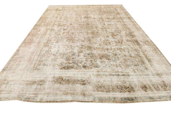 9' 4 x 12' 6 Hand Knotted Ultra Vintage Persian Wool Rug