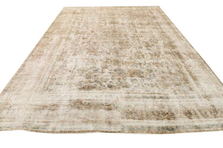Detail image of 9' 4 x 12' 6 Hand Knotted Ultra Vintage Persian Wool Rug