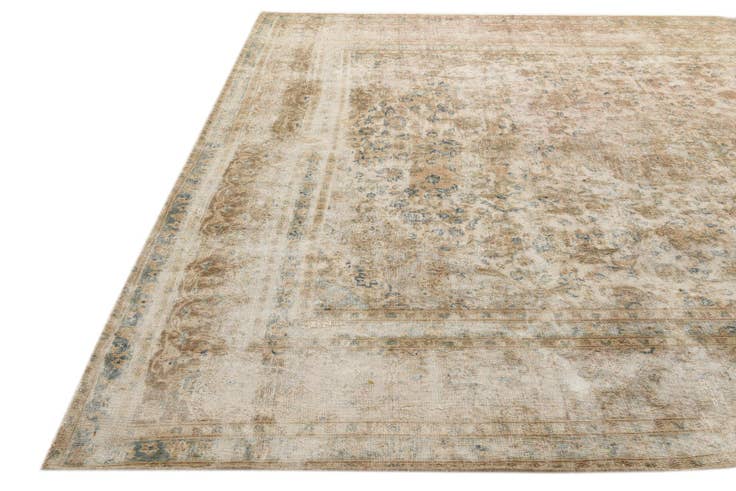 Detail image of 9' 4 x 12' 6 Hand Knotted Ultra Vintage Persian Wool Rug