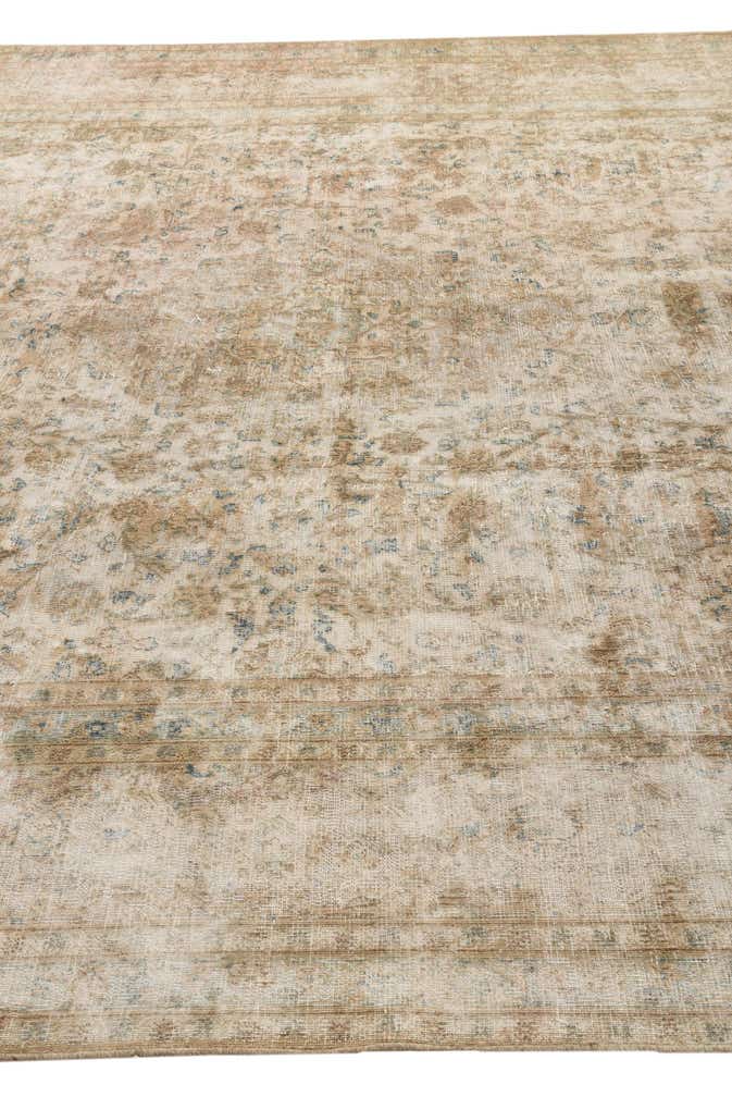 9' 4 x 12' 6 Hand Knotted Ultra Vintage Persian Wool Rug