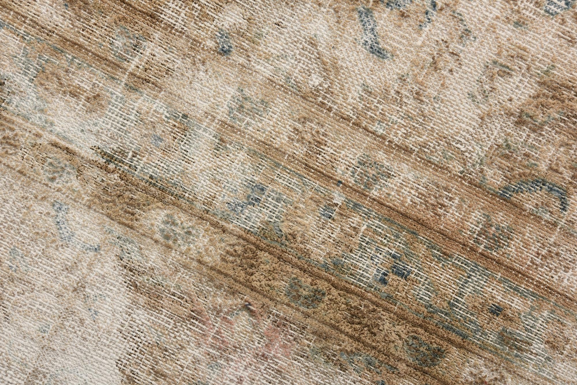 9' 4 x 12' 6 Hand Knotted Ultra Vintage Persian Wool Rug