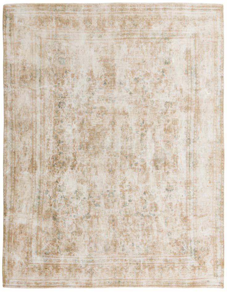 Detail image of 9' 7 x 12' 6 Hand Knotted Ultra Vintage Persian Wool Rug