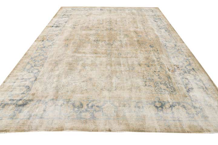 9' 7 x 13' 2 Hand Knotted Ultra Vintage Persian Wool Rug