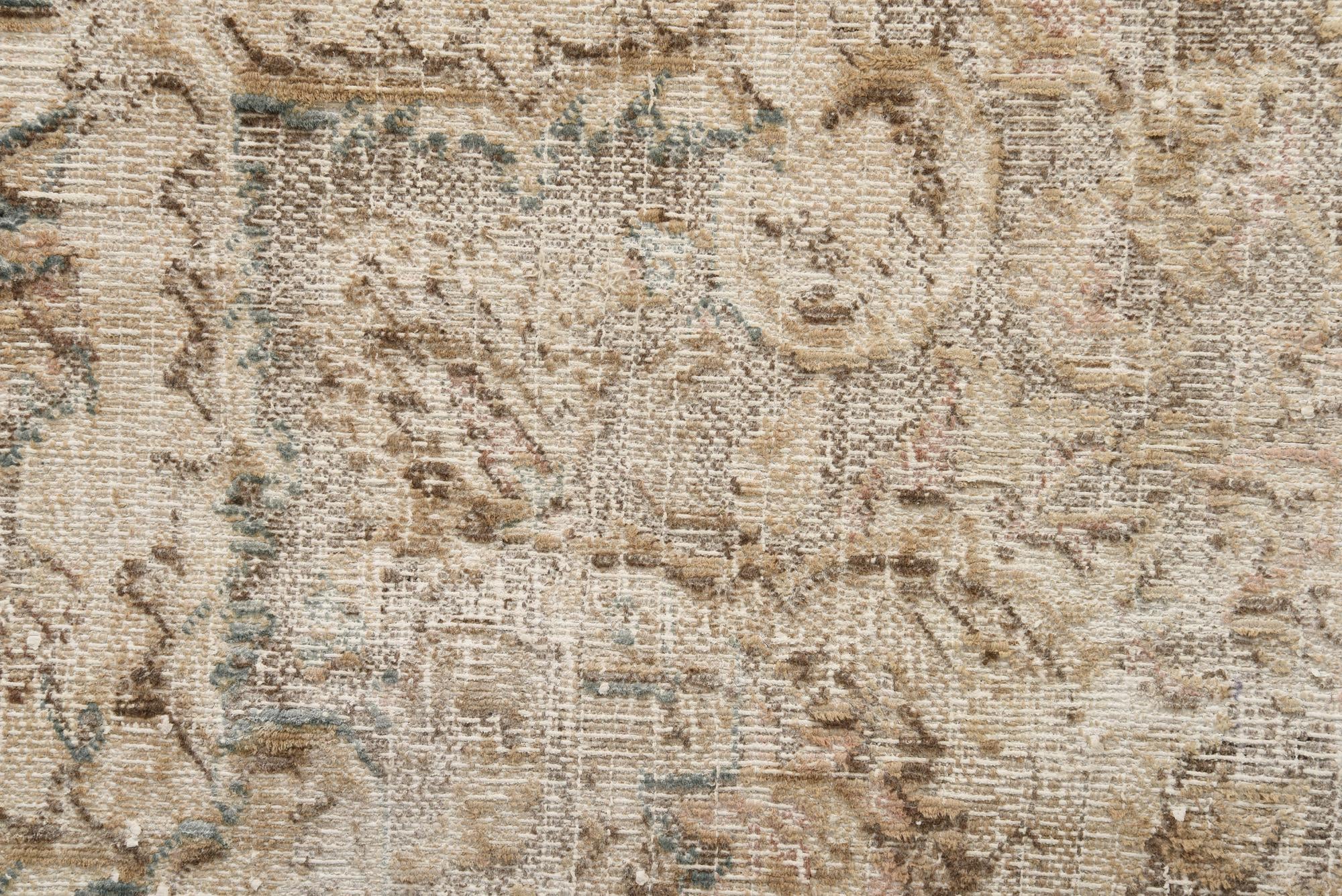 9' 7 x 12' 3 Hand Knotted Ultra Vintage Persian Wool Rug