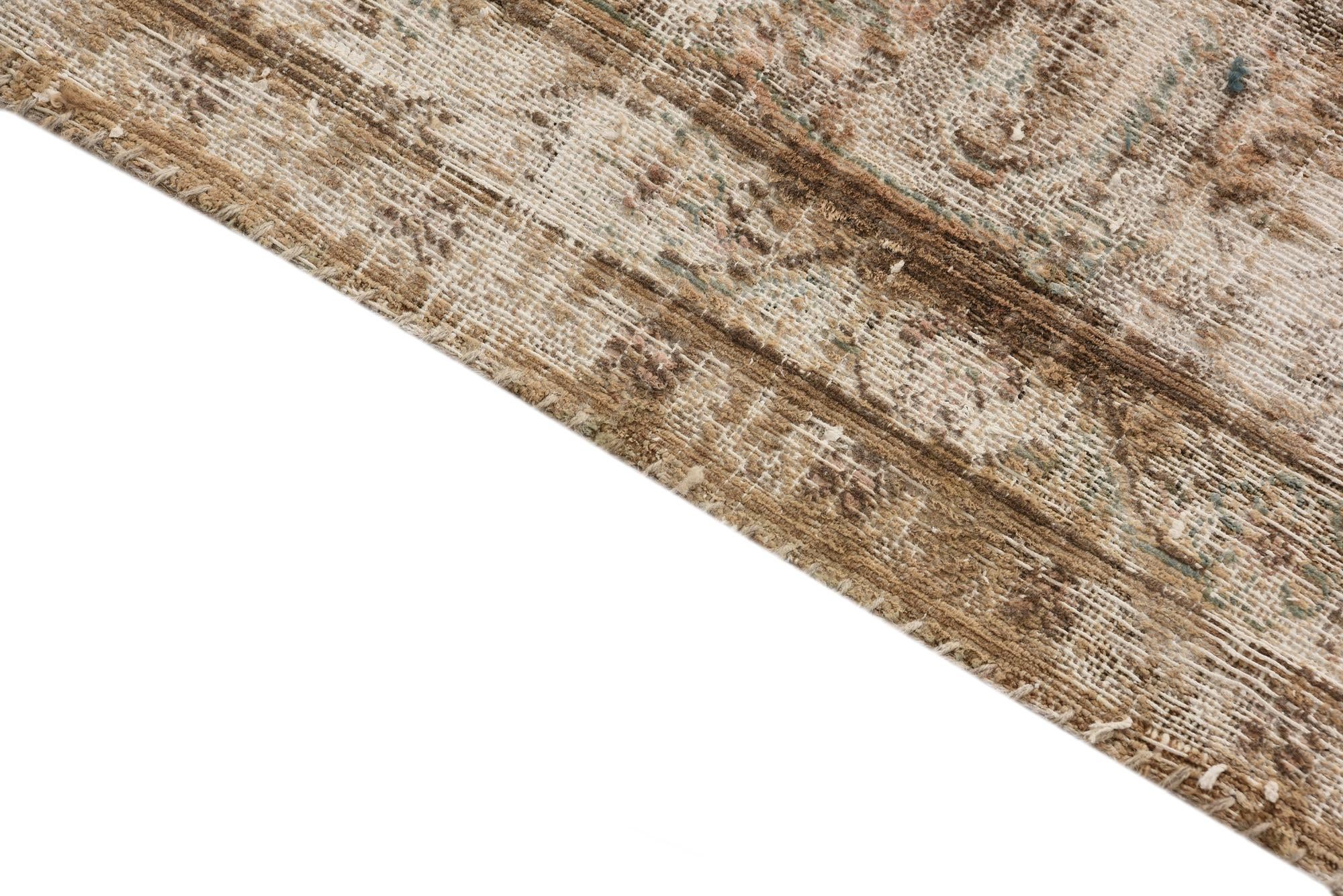 9' 7 x 12' 3 Hand Knotted Ultra Vintage Persian Wool Rug