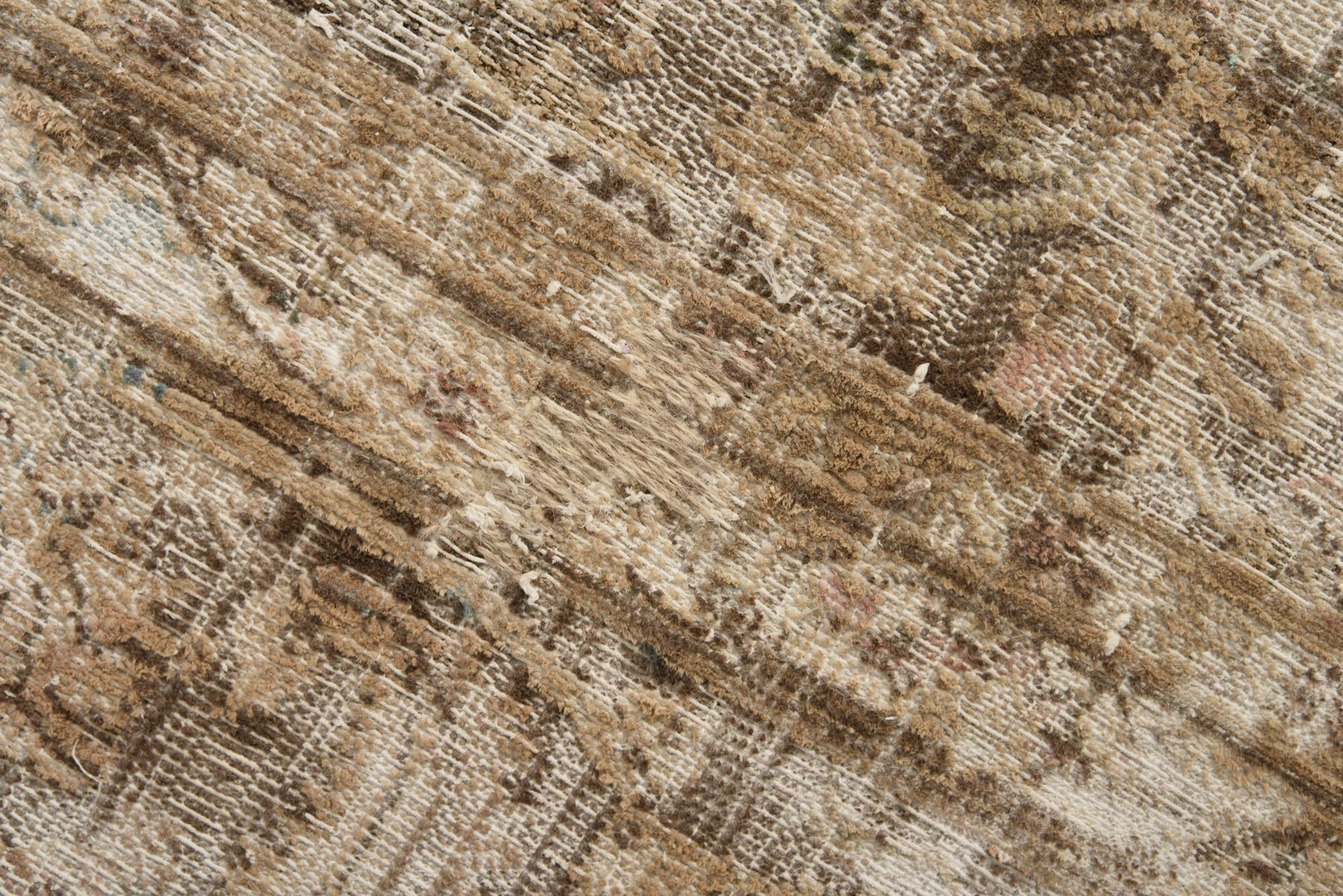 9' 7 x 12' 3 Hand Knotted Ultra Vintage Persian Wool Rug