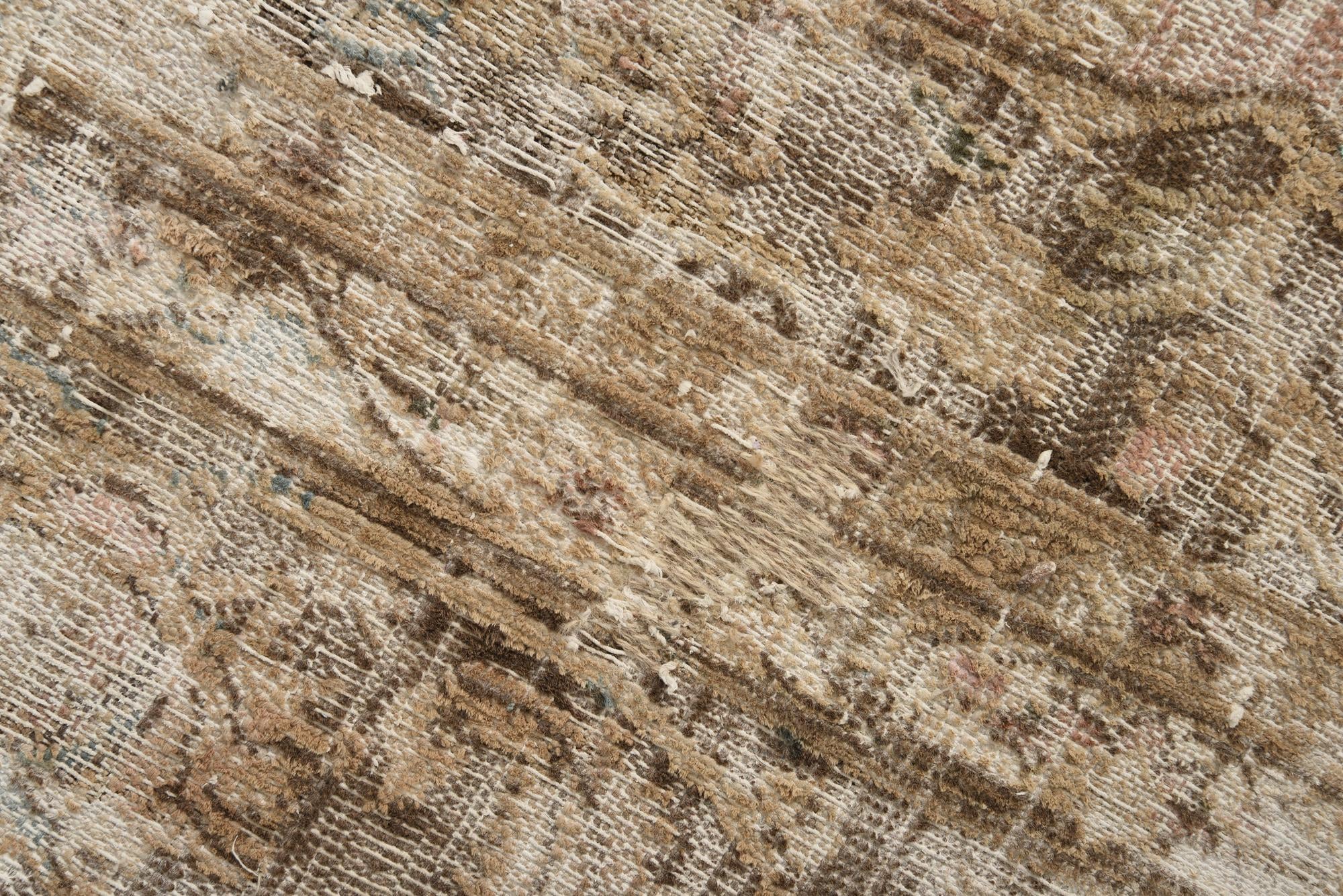 9' 7 x 12' 3 Hand Knotted Ultra Vintage Persian Wool Rug