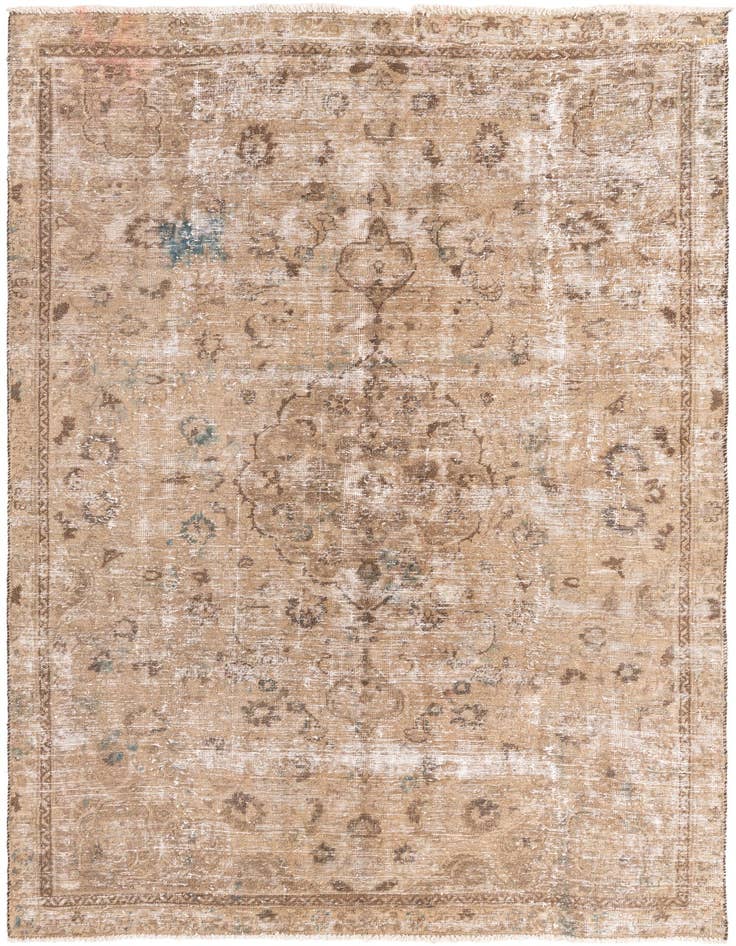 Detail image of 6' x 8' 4 Hand Knotted Ultra Vintage Persian Wool Rug