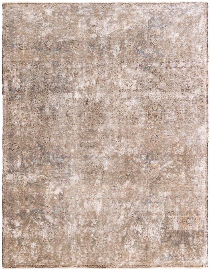 Detail image of 7' x 9' 9 Hand Knotted Ultra Vintage Persian Wool Rug