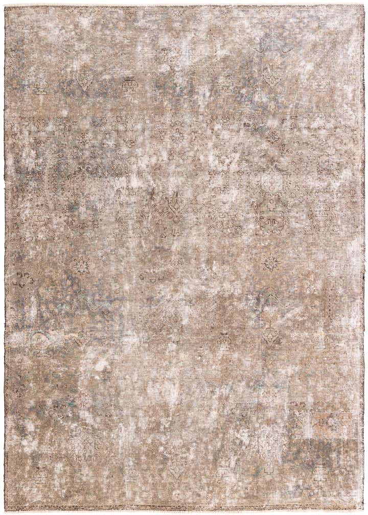 7' x 9' 9 Hand Knotted Ultra Vintage Persian Wool Rug