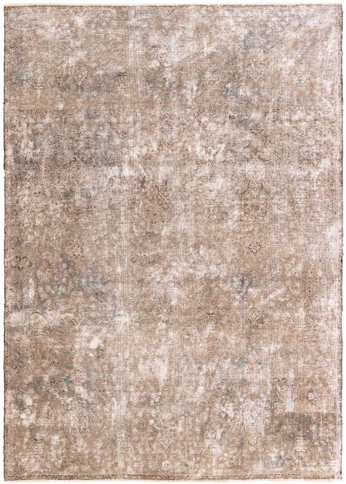 Detail image of 7' x 9' 9 Hand Knotted Ultra Vintage Persian Wool Rug