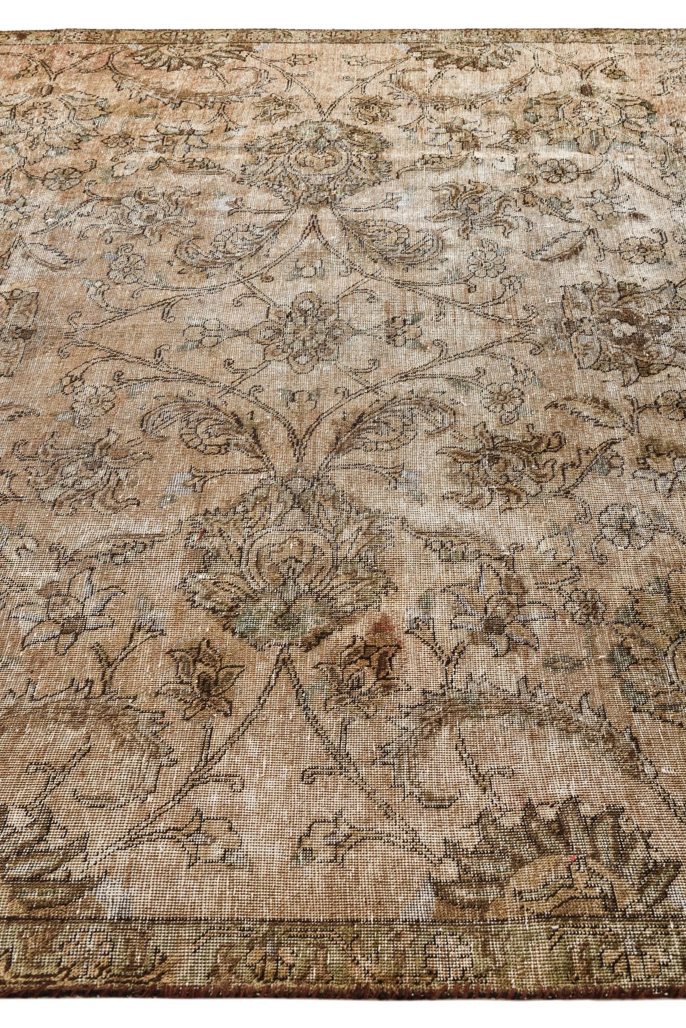 7' 5 x 11' Hand Knotted Ultra Vintage Persian Wool Rug