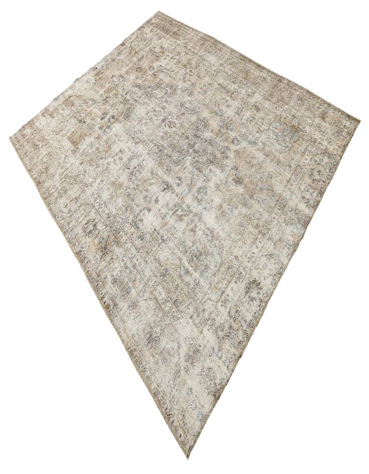 Detail image of 7' 1 x 8' 9  Hand Knotted Ultra Vintage Persian Wool Rug