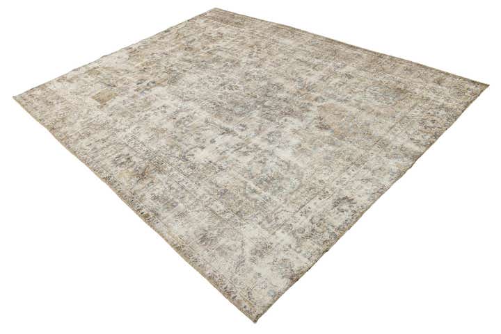 7' 1 x 8' 9 Hand Knotted Ultra Vintage Persian Wool Rug