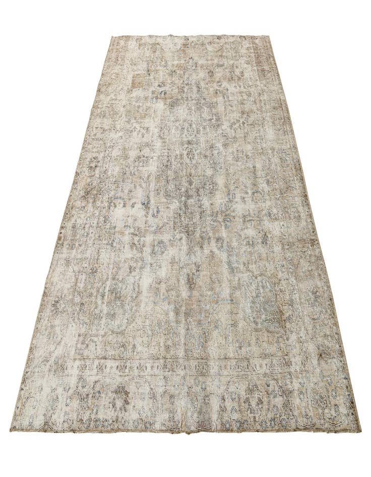 Detail image of 7' 1 x 8' 9  Hand Knotted Ultra Vintage Persian Wool Rug