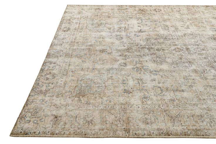 Detail image of 7' 1 x 8' 9 Hand Knotted Ultra Vintage Persian Wool Rug