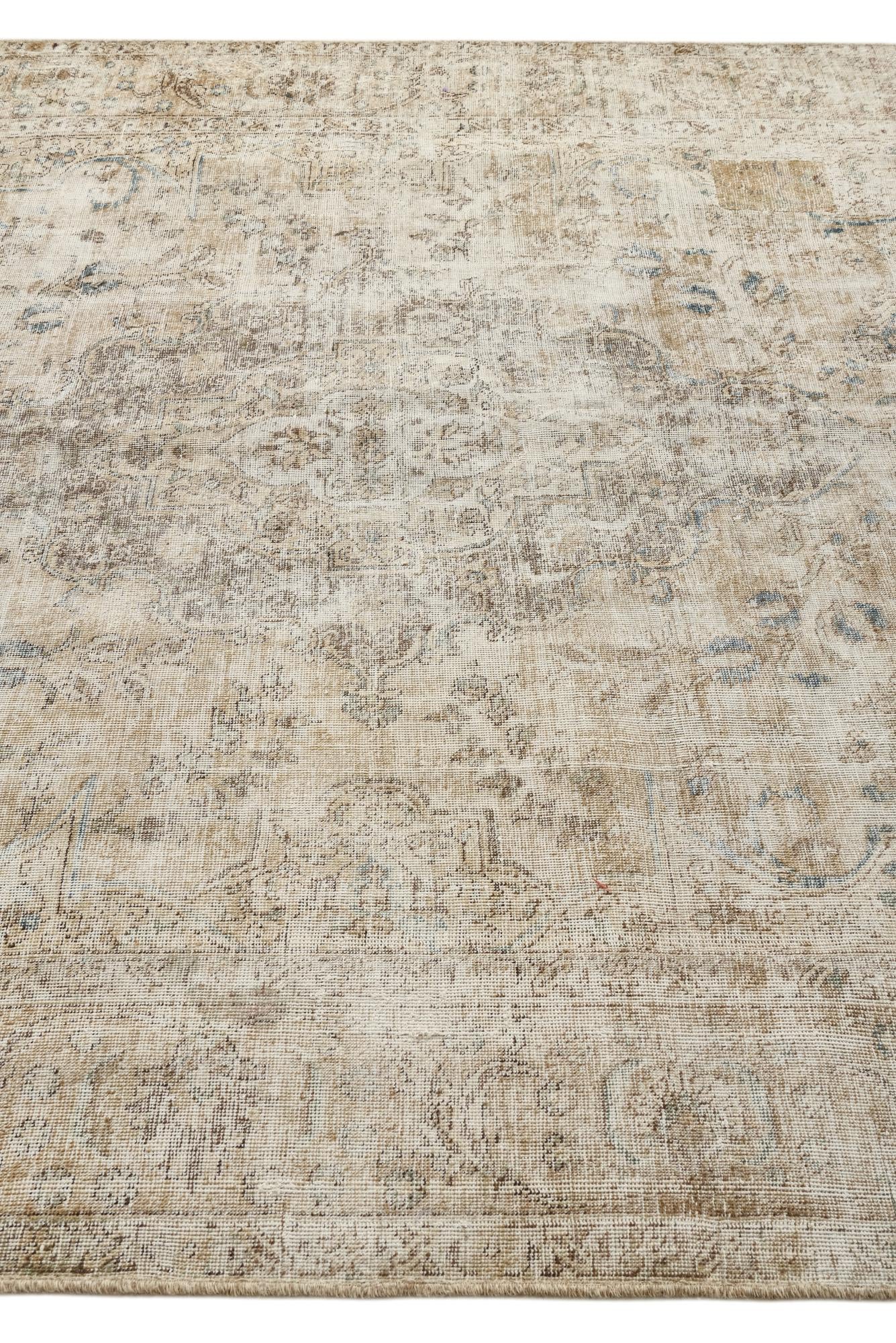 7' 1 x 8' 9 Hand Knotted Ultra Vintage Persian Wool Rug