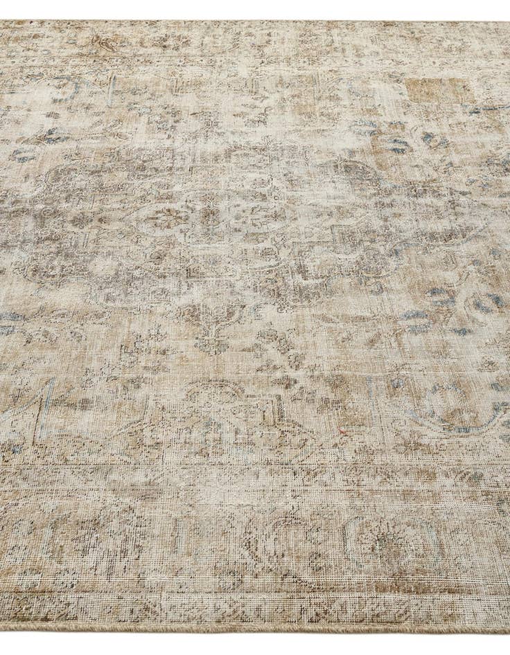 Detail image of 7' 1 x 8' 9  Hand Knotted Ultra Vintage Persian Wool Rug