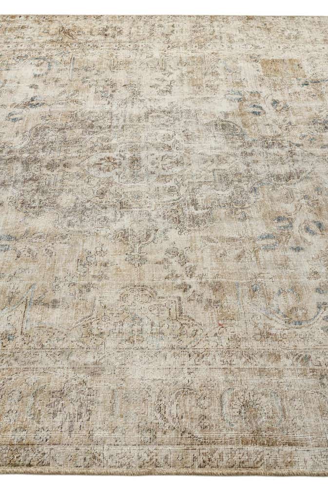7' 1 x 8' 9 Hand Knotted Ultra Vintage Persian Wool Rug