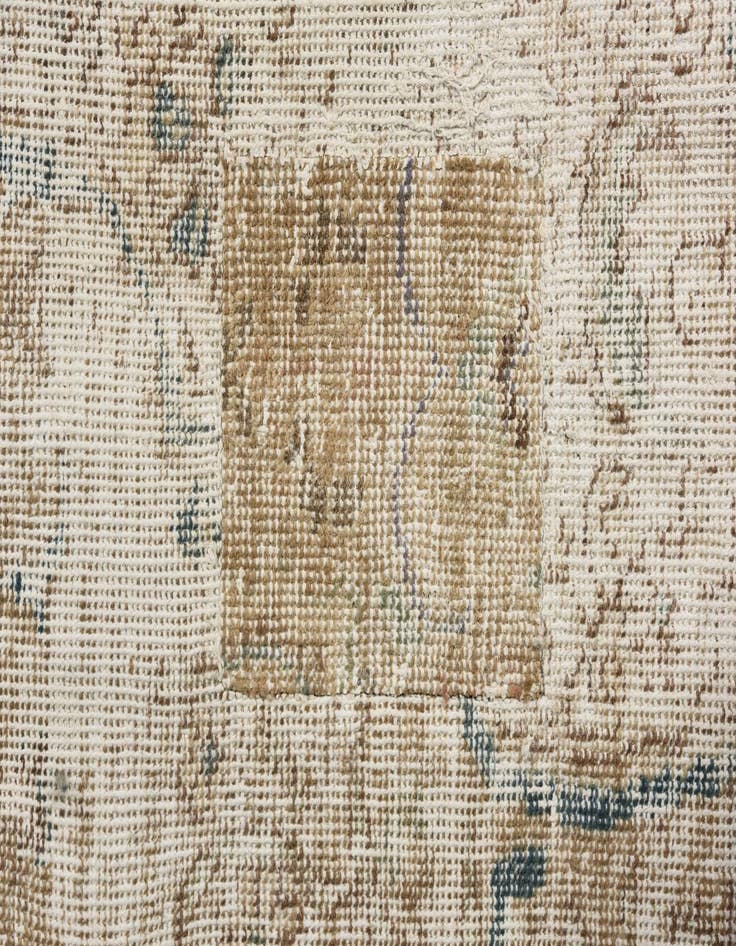 Detail image of 7' 1 x 8' 9  Hand Knotted Ultra Vintage Persian Wool Rug