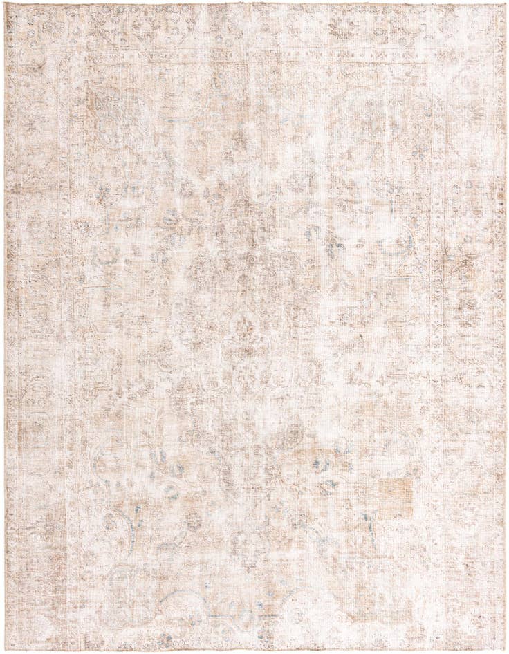 Detail image of 7' 1 x 8' 9 Hand Knotted Ultra Vintage Persian Wool Rug