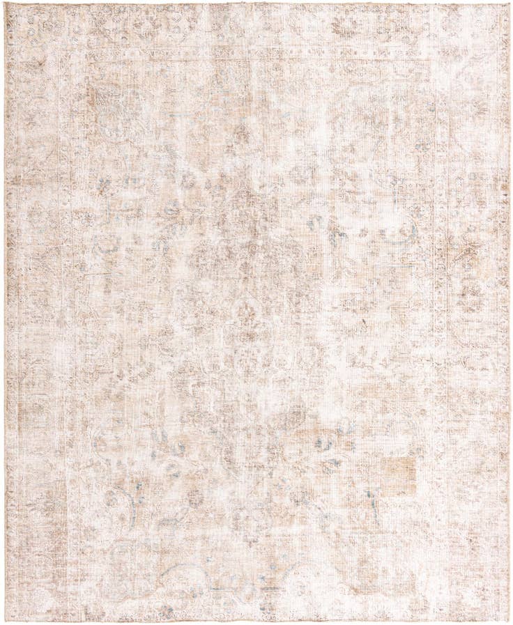 Detail image of 7' 1 x 8' 9 Hand Knotted Ultra Vintage Persian Wool Rug