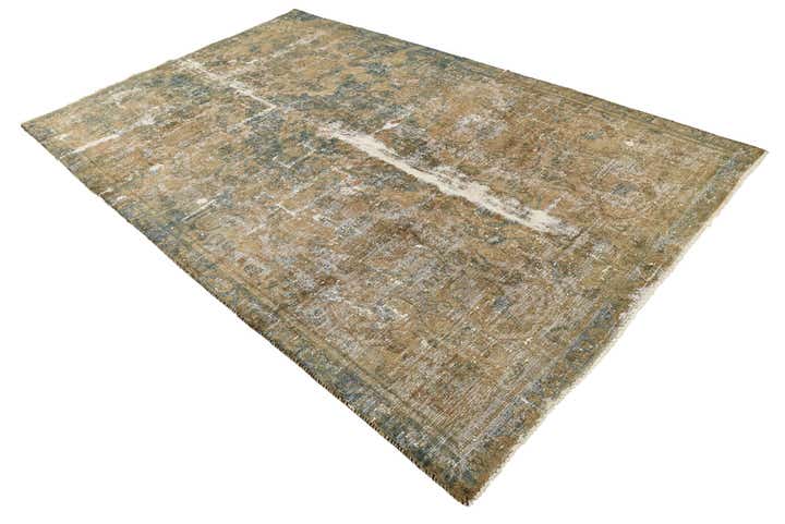 6' x 9' 8 Hand Knotted Ultra Vintage Persian Wool Rug