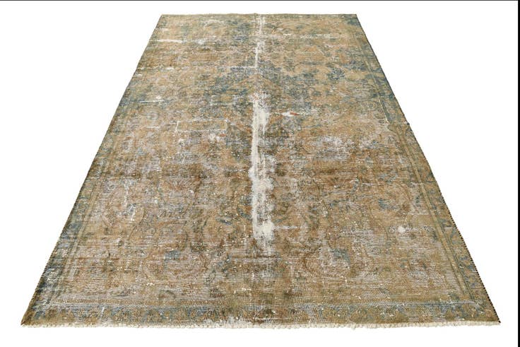 Detail image of 6' x 9' 8 Hand Knotted Ultra Vintage Persian Wool Rug