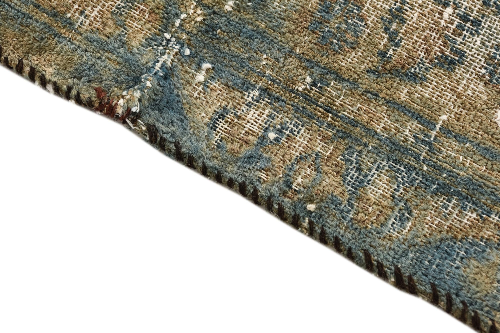 6' x 9' 8 Hand Knotted Ultra Vintage Persian Wool Rug