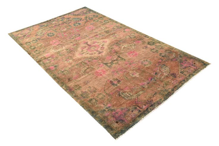 Detail image of 3' 9 x 6' 8 Hand Knotted Ultra Vintage Persian Wool Rug