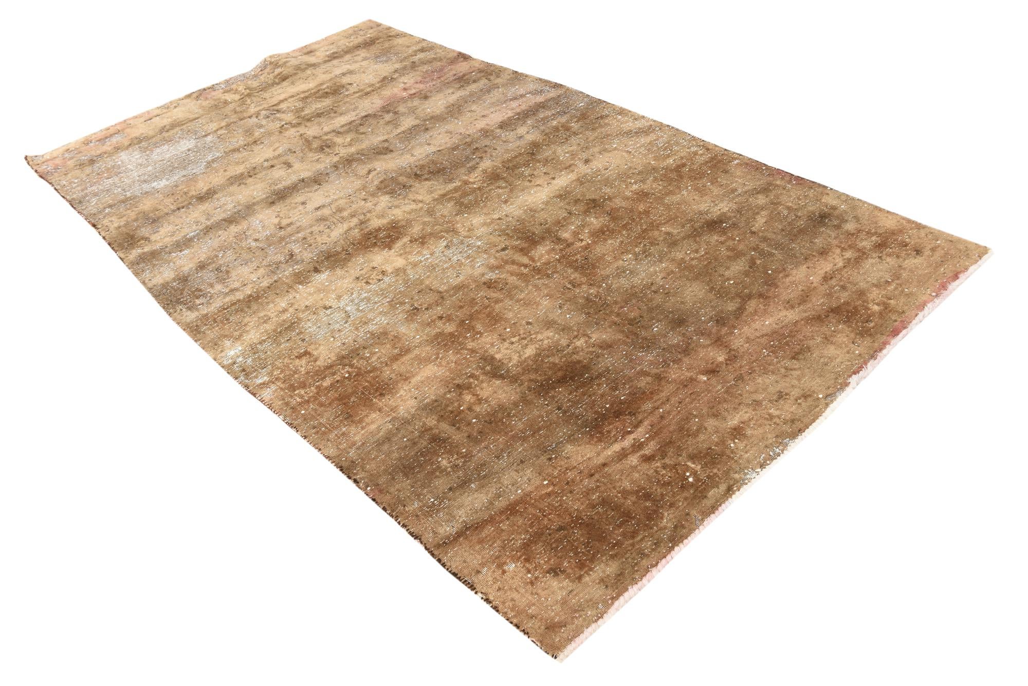 4' 9 x 8' Hand Knotted Ultra Vintage Persian Wool Rug