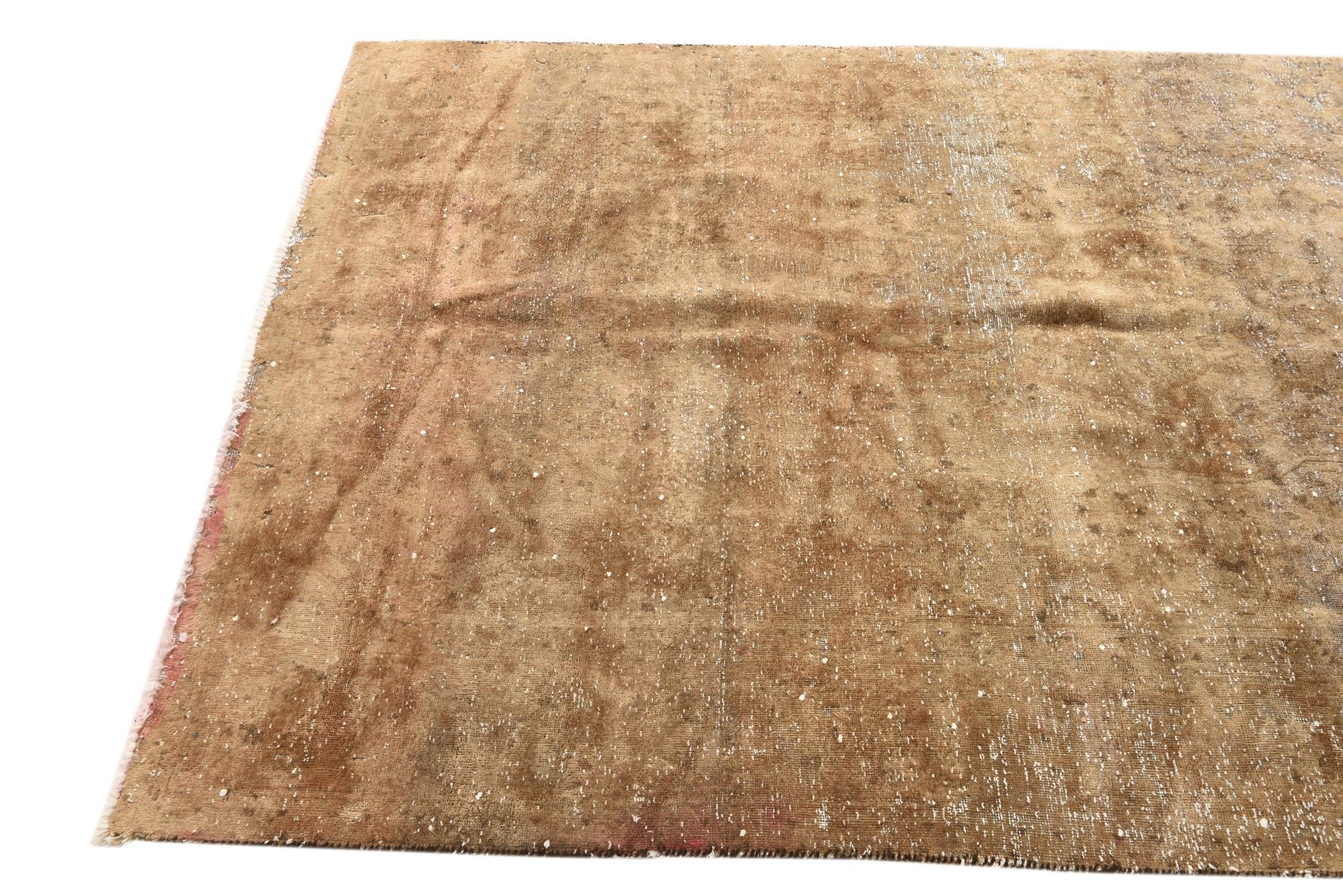 4' 9 x 8' Hand Knotted Ultra Vintage Persian Wool Rug