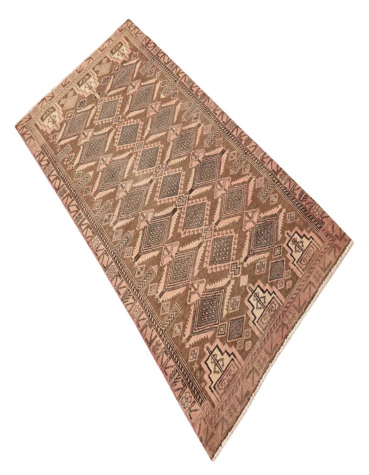 Detail image of 2' 7 x 5' 3  Hand Knotted Ultra Vintage Persian Wool Rug